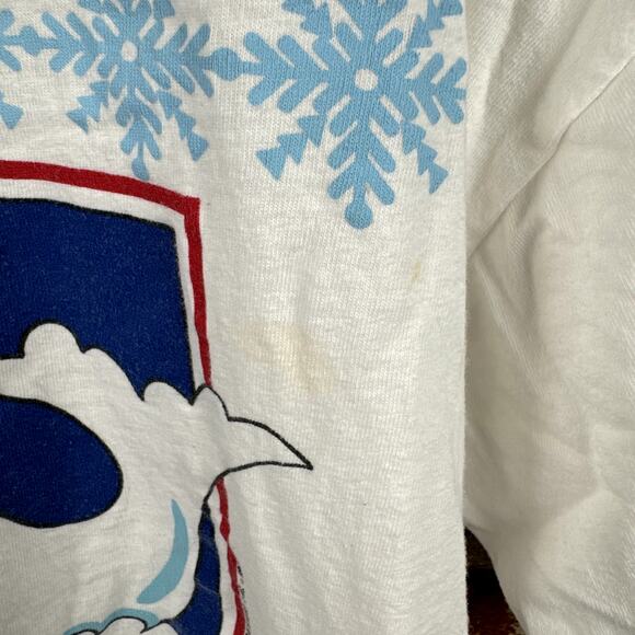 Vintage Seal Shirt One Size White Short Sleeve Cold Nose Warm Heart Cute USA 90s - Picture 7 of 9